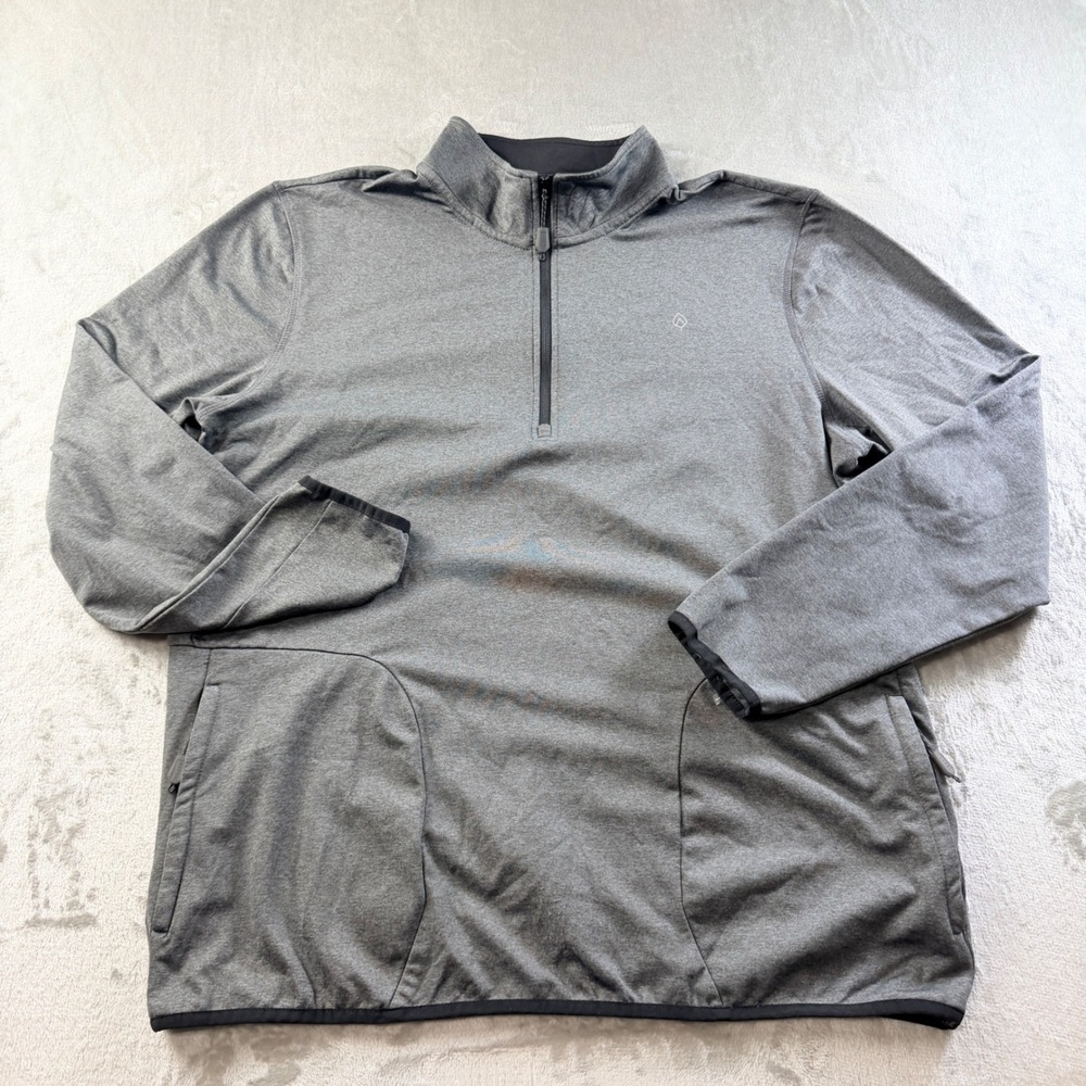 Aspen Men's XL Gray Quarter Zip Pullover Sweatshirt AS33KT36